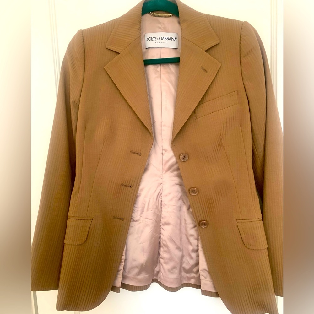 Dolce Gabbana Suit from Italy… size 40. Pants never worn- jacket worn once.